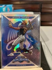 2025 Panini Crusade JACKSON CHOURIO Crusade Blue Cracked Ice #100