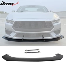 Fits 24-26 Ford Mustang Ecoboost& GT IKON Front Splitter w/ Carbon Fiber Rods