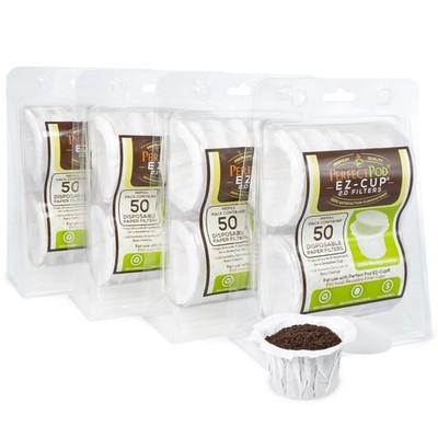 Perfect Pod EZ-Cup Disposable Paper Filters with Patented Lid Design for Reusabl