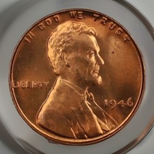 1946-p Red Gem Bu Lincoln Wheat Cent 1 Cent 1c Coin Fast Shipping