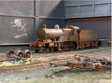 OO gauge locomotive: Scrapyard Midlands Compound, heavily rusted.  Ref S9