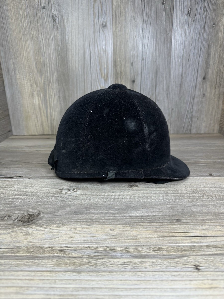 VTG Beaufort Hunt Cap Equestrian Riding Helmet Black Velvet  display picture 3