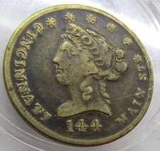 DODD HATTER CINCINNATI HARD TIMES TOKEN original 6 stars