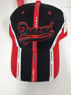 Mega Sport Panama Baseball Cap Hat NWT Red Black Adjustable Size