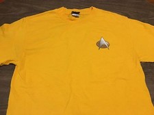 Star Trek Yellow Gold Costume Medium T Shirt Captain Kirk Command Uniform