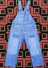 Vtg 80s Big Smith distressed visible mending Overall 40  Waist