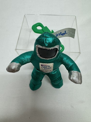 Intel Inside 1997 Pentium II Green Moon Bunny Space People 4" Keychain Figure - Picture 7 of 7