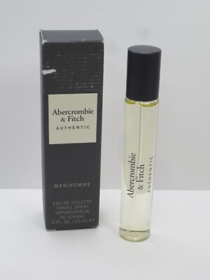ABERCROMBIE & FITCH AUTHENTIC MAN EAU DE TOILETTE TRAVEL SPRAY 0.5 OZ BOXED