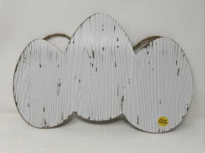 DIY Easter Eggs Sign Wooden Farmhouse Door Wall Decor Plaque 15  X 10 . New.