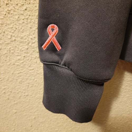 Under Armour Girls Large Storm Hoodie cold gear 1239149 gray pink Breast Cancer - Picture 6 of 8