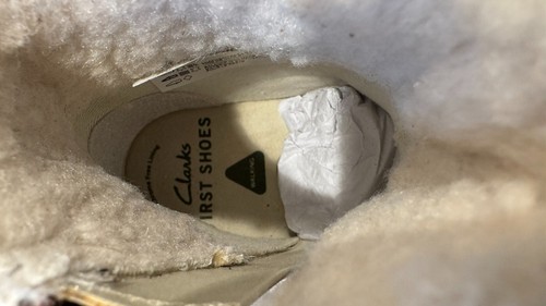 Clarks Unisex Kids Suede Boots UK 8.5 F / 26 Banbrook Warm Brown Zip Up Ankle - Picture 12 of 15
