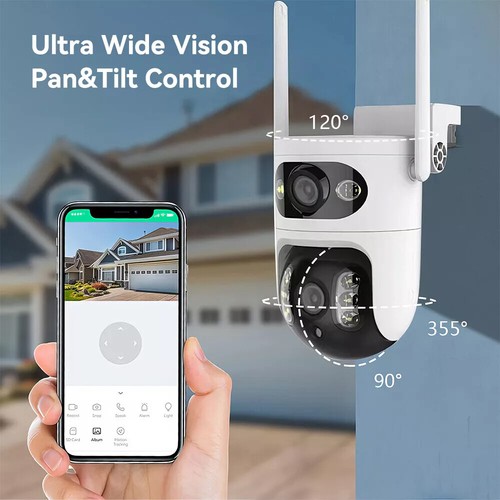 Profi Kamera Dual ÜBERWACHUNGSKAMERA Outdoor 6MP WLAN WIFI IP CAMERA Set AUßEN - Bild 7 von 13