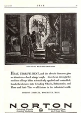 1929 Print Ad Norton Grinding Wheel Mural Arthur Covey Wood Blk Howard McCormack