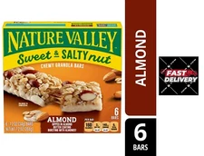 Nature Valley Granola Bars, Sweet and Salty Nut, Almond, 6 Bars, 7.2 OZ