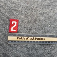 Boy Scouts of America BSA Red White Troop Number  2 Two Patch R4