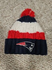 New England Patriots Hat Fleece Beanie Era Cuff Knitted Winter Cap Girls NFL