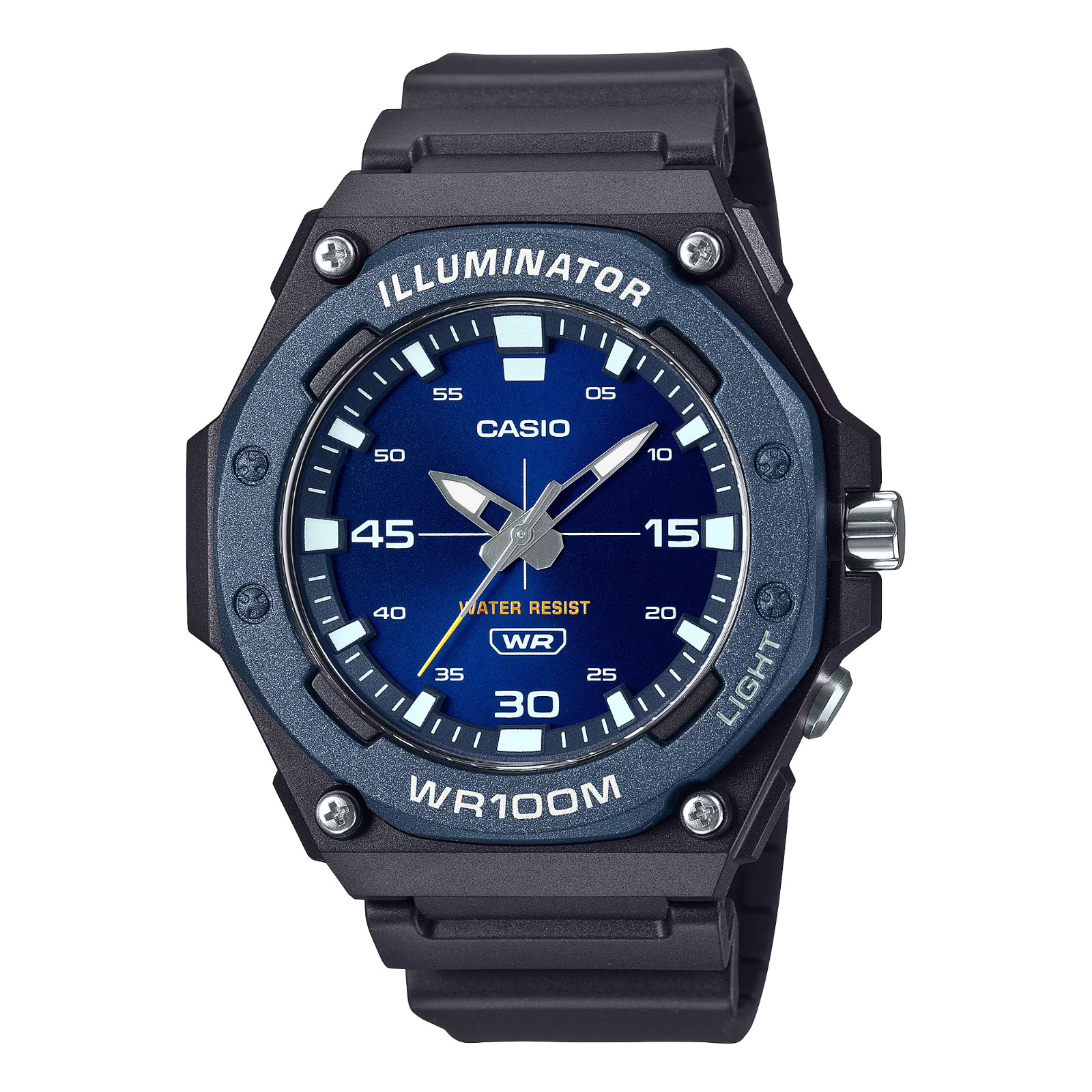 Casio MW620H-2AV,  Men's Black Resin Watch, 100 Meter WR, Illuminator, NEW