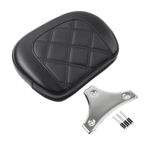 Passenger Sissy Bar Backrest Pad Kit For Harley Road King FLHR Road Glide Blk - Picture 2 of 13