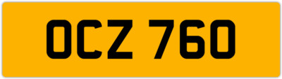 OCZ 760 O 3x3 DATELESS PRIVATE NUMBER PLATE OLLY OWEN OSCAR OLY OL OLIVIA ORLA