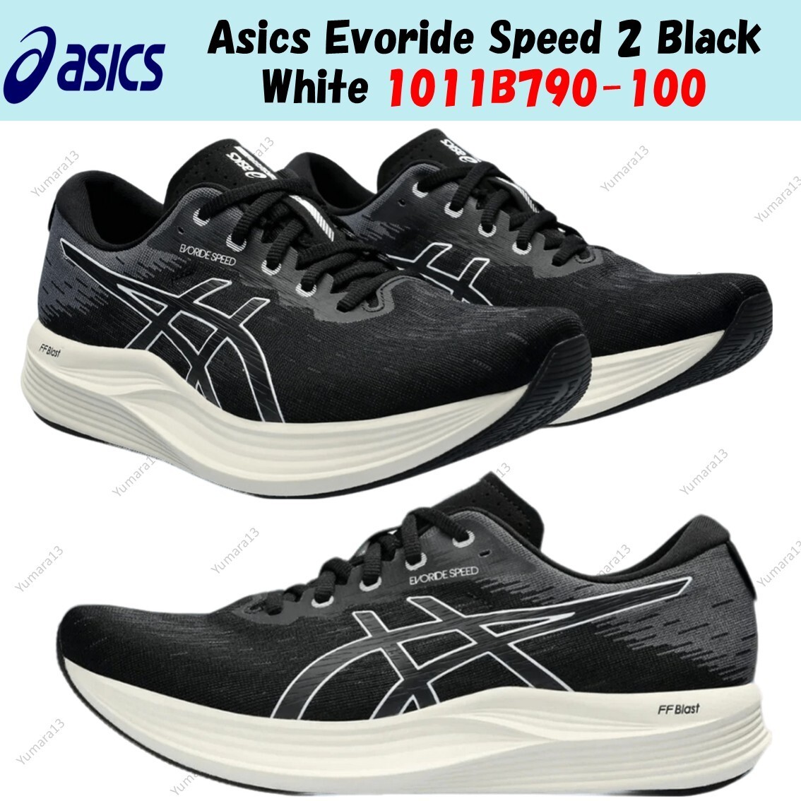 Asics Evoride Speed 2 Black White 1011B790-100 Men's Size | eBay