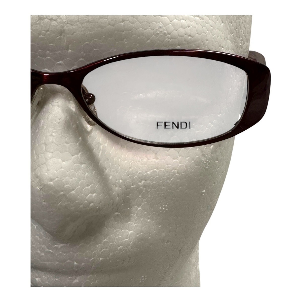 Fendi F899 Rectangular Eyeglasses With Hard Case Burgundy  display picture 3
