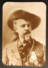 WILLIAM F CODY BUFFALO BILL 1846-1917 COLONEL U.S. AR  NEW REAL PICTURE POSTCARD