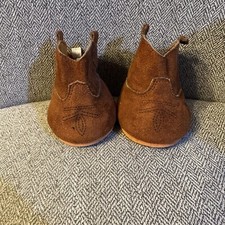 Build-A-Bear Workshop Cowboy Boots Stitched Brown Slip On Woody Western BABW