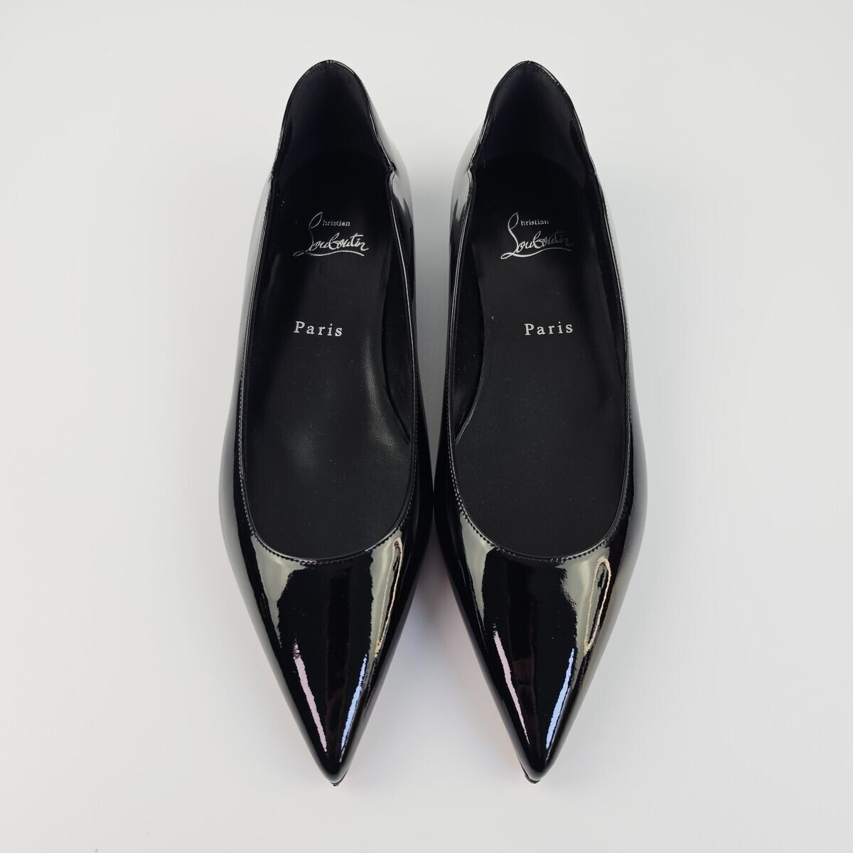 美品 クリスチャンルブタン フラットパンプス Hot Chickita Christian Louboutin Hot Chickita Patent Flat Women's size 39.5