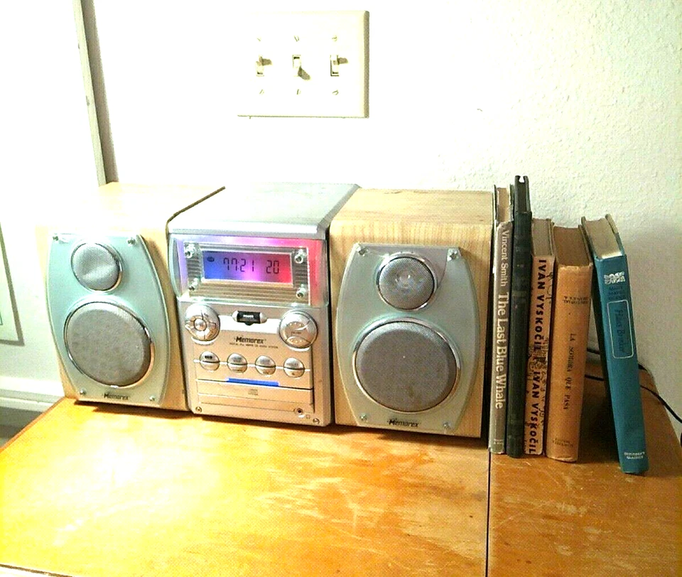 MEMOREX Estantería Estéreo MX4302 Digital AM/FM CD Sistema de Audio con Altavoces De Colección Foto 4 de 4