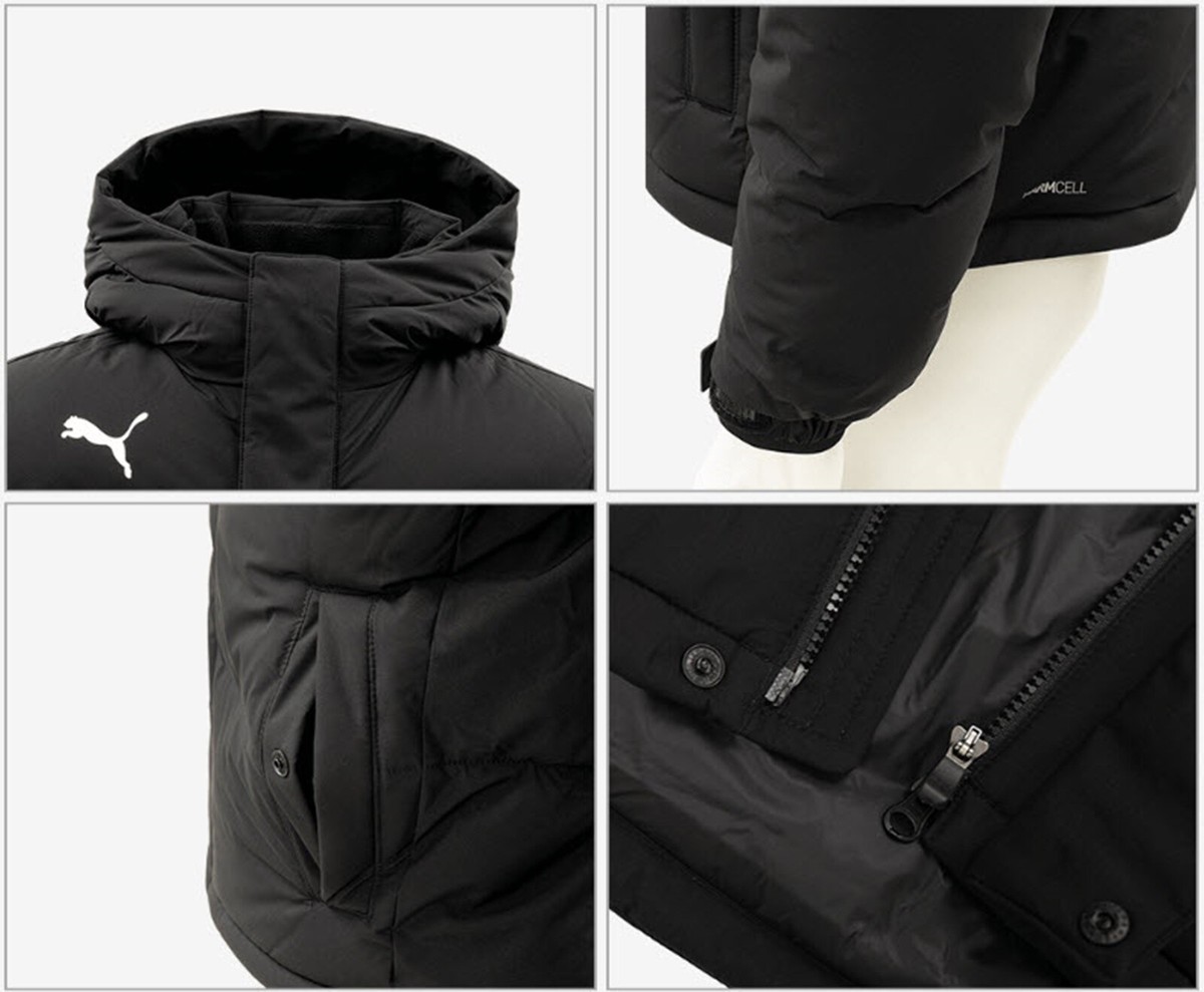 Puma Men Team ASIA SP Padding Jacket Black Winter Coat Top GYM