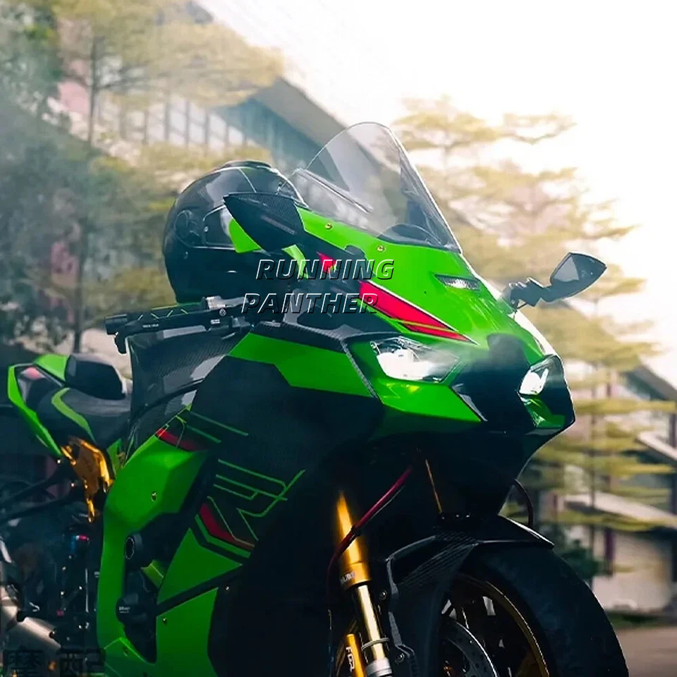 Rearview Mirrors With Turn Signals LED For Kawasaki NINJA 650 400 ZX-6R ZX10R - Image 3 of 4