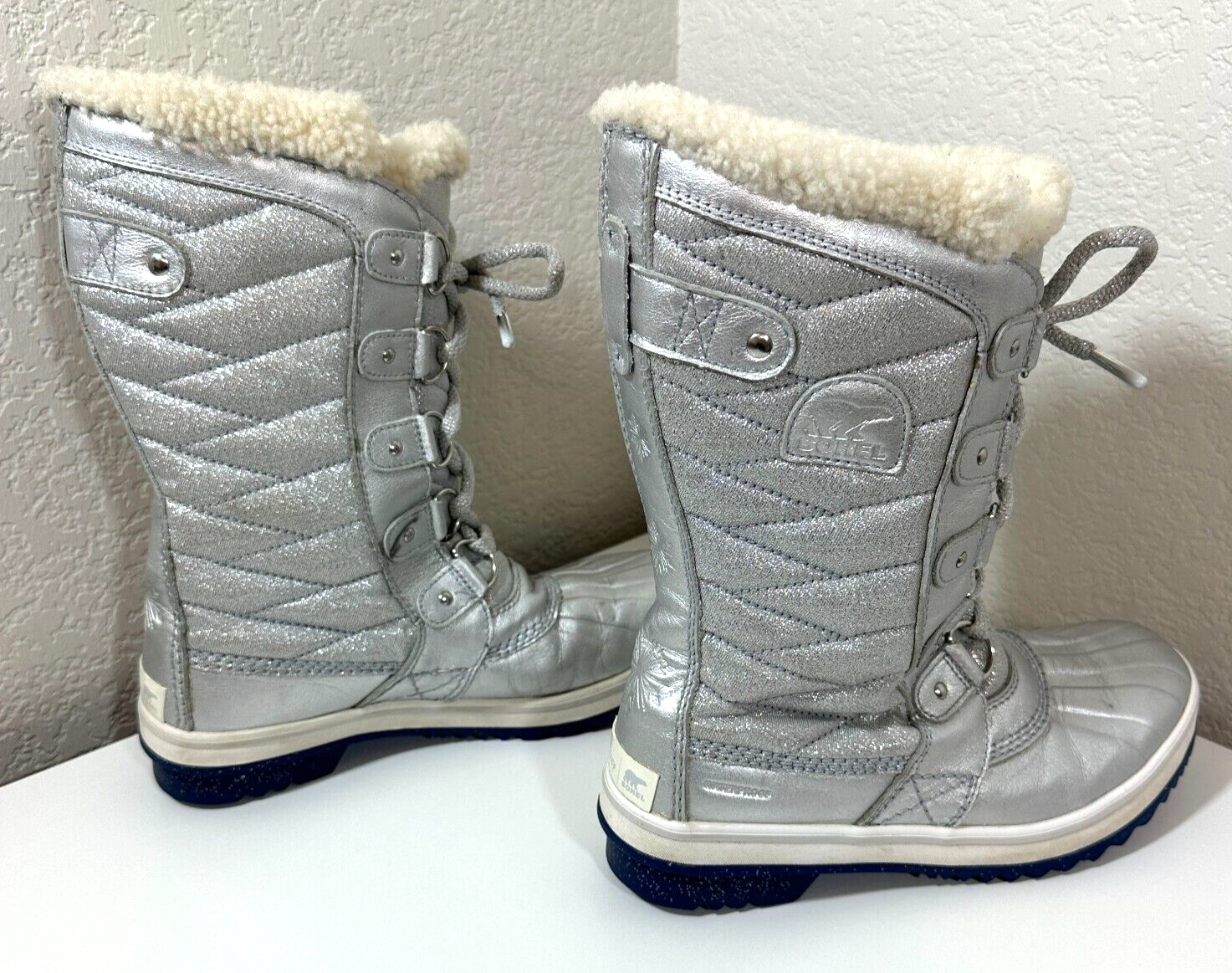 Sorel x Disney Tofino Frozen Edition Snow Boots Waterproof Silver Elsa Women's 7