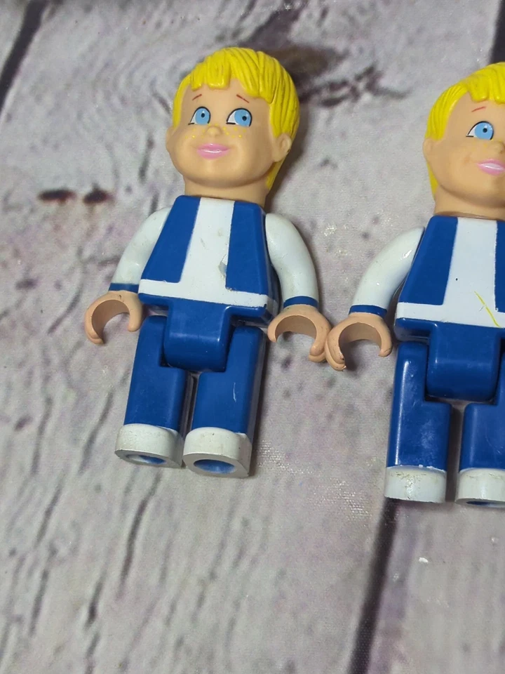 lote de 4 figuras vintage 1987 ladrillos tándem papá y niño B3 Foto 2 de 4