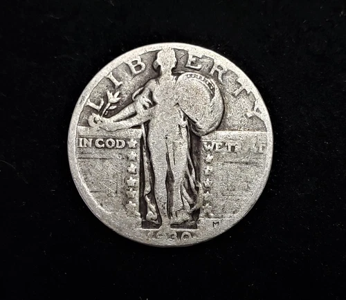 1930 Standing Liberty Quarter Good Quality Silver Collectible Coin