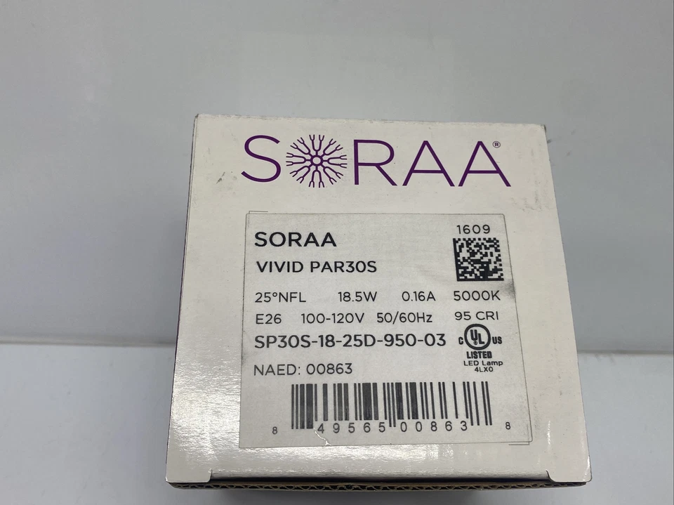 (A) SORAA 00863 PAR30S LED Lamp 25°NFL E26 SP30S-18-25D-950-03 5000K⭐️ - Image 3 of 4