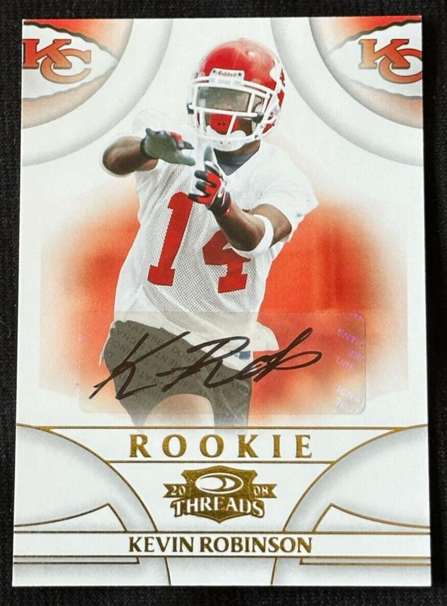 KEVIN ROBINSON 2008 Donruss Threads #205 Rookie Card RC AUTO #105/299