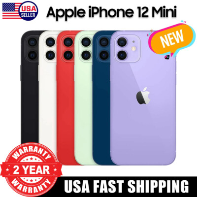 New Apple iPhone 12 Mini 5.4'' A2176 64GB 128GB 256GB Factory Unlocked