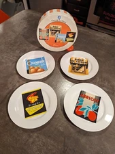 Vintage Rosanna Fruit Label Set Of Four (4) Salad Plates RARE 8" in