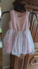 NWOT BONNIE JEAN Pink Glittery Tulle Special Occasion Dress Size 3T