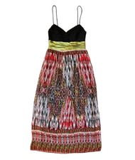 Y2K Intrigue Dress Women's 10 Babydoll Sleeveless Sundress V Neck Flowy Maxi