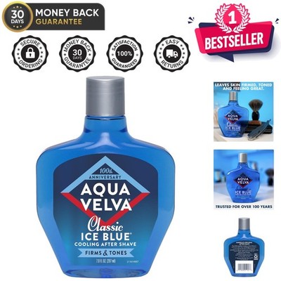 Classic Ice Blue After Shave Lotion - 7 Fl Oz, Perfect for Travel & Daily Use