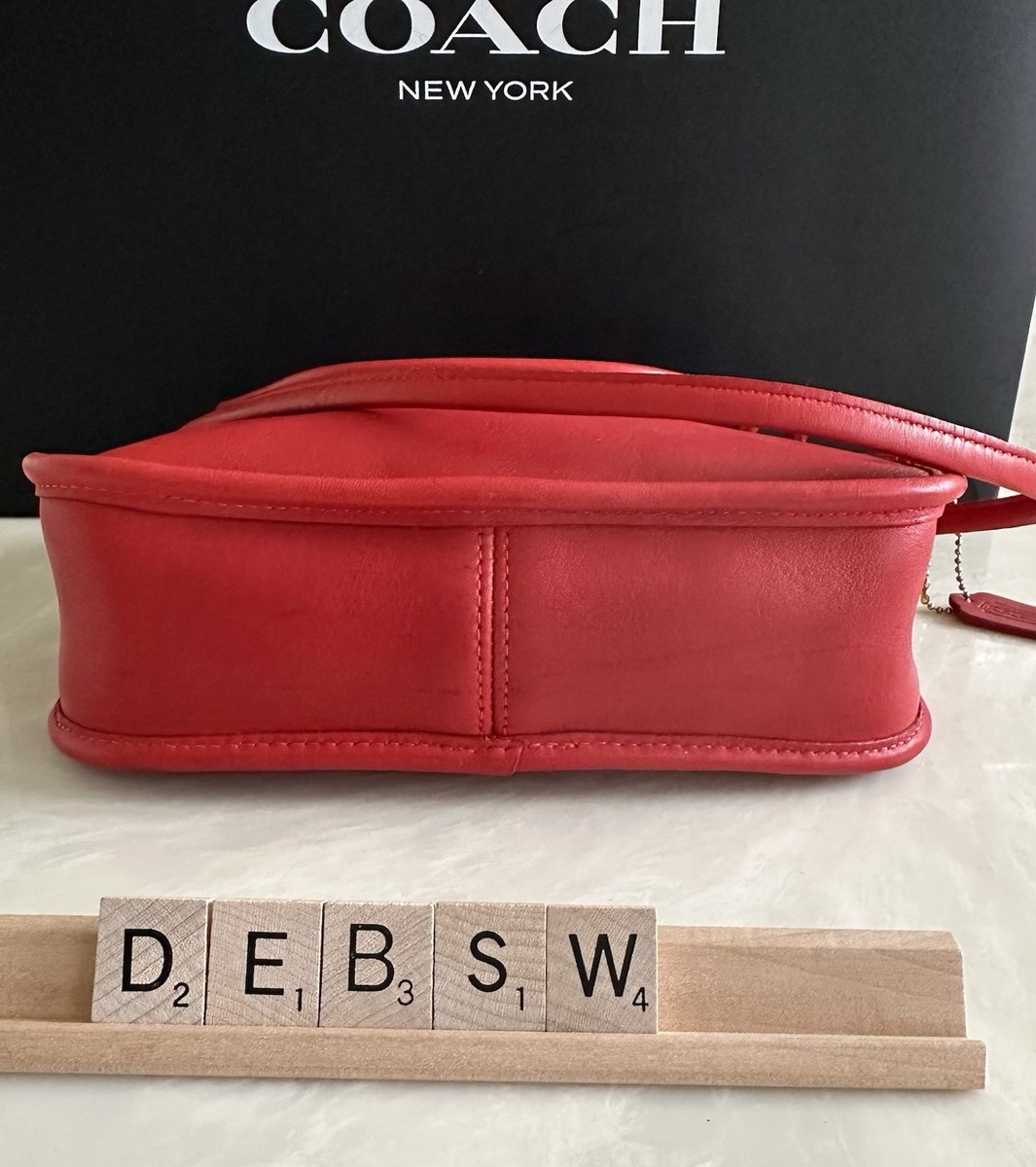 COACH VINTAGE RED LINDSAY CROSSBODY 9888 | eBay