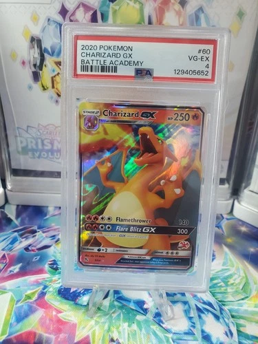 Pokémon  CHARIZARD GX, Stage 2, #60, BATTLE ACADEMY/FULL ART-FOIL  - PSA 4