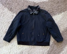 Vintage Burberrys bomber wool jacket very rare black navy blue