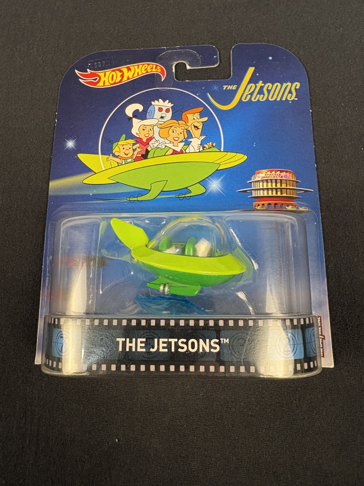 NEW MATTEL HOT WHEELS THE JETSONS GREEN CAPSULE CAR WB RETRO TV SHOW SPACESHIP
