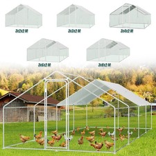 Hühnergehege Hühnerstall verzinkt mit Dach, Freilaufstall für Hühner, 3x2bis3x m