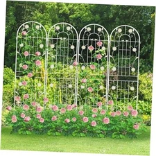  4 Pack 71x20in Rustic Iron Arch Decoration Garden Trellis 4 pack 0051-H71"