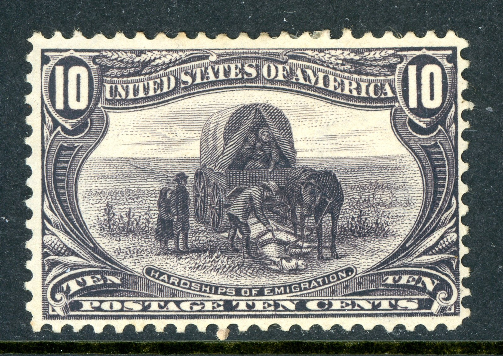 USA 1898 Trans Mississippi 10¢ Gray Violet Scott #290 Mint R32