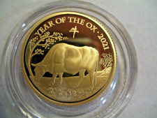 2021 ROYAL MINT £25 GOLD PROOF 9999 7.80GR  LUNAR YEAR OF THE OX  299