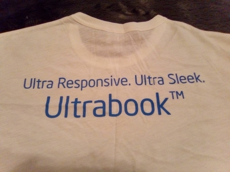 Vintage 2011 HP Ultrabook Intel Lanyard & T-Shirt Size S 100% Cotton-Never Worn